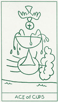  - Stick Figure Tarot - ʥA - Ace Of Cups