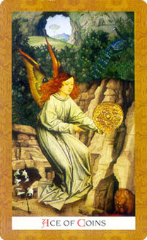 ƽʱ - Golden Tarot - ǮA - Ace Of Pentacles