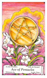 ɭ޲ - Hanson Roberts Tarot - ǮA - Ace Of Pentacles