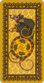 è - Medieval Cat Tarot - ǮA - Ace Of Pentacles