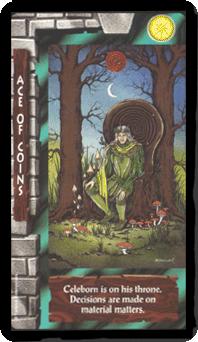 ֮ - Lord of the Rings Tarot - ǮA - Ace Of Pentacles