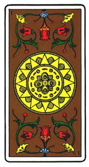 ˹ - Oswald Wirth Tarot - ǮA - Ace Of Pentacles