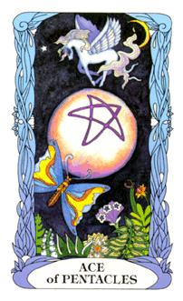 ¹⻨԰ - Moon Garden Tarot - ǮA - Ace Of Pentacles