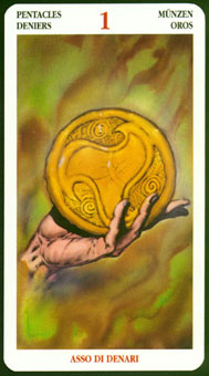  - Celtic Tarot - ǮA - Ace Of Pentacles