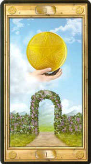 ͼԿΰ - Pictorial Key Tarot - ǮA - Ace Of Pentacles