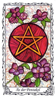 ޵ - Das Hudes Tarot - ǮA - Ace Of Pentacles