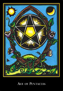 羫 - The World Spirit Tarot - ǮA - Ace Of Pentacles