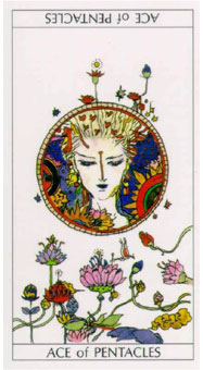 ҰϲТ - Yositaka Amano Tarot - ǮA - Ace Of Pentacles