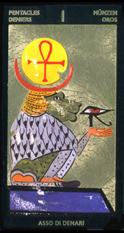  - Nefertaris Tarot - ǮA - Ace Of Pentacles