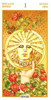 ƽ - Tarots Of The Golden Dawnt - ǮA - Ace Of Pentacles