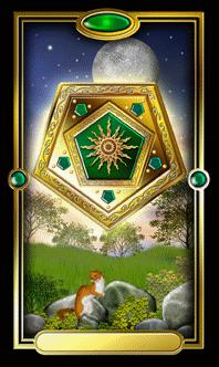 Ѥ - Gilded Tarot - ǮA - Ace Of Pentacles