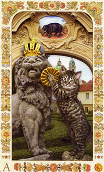 ˲è - Baroque Bohemian Cats Tarot - ǮA - Ace Of Pentacles