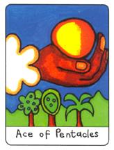  - African Tarot - ǮA - Ace Of Pentacles