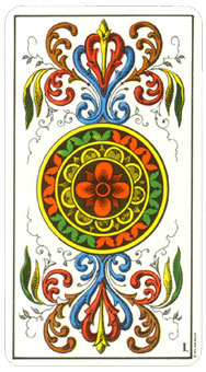 1JJʿ1974 - 1JJ Swiss Tarot 1974 - ǮA - Ace Of Pentacles