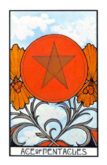 ̫ʱ - Aquarian Tarot - ǮA - Ace Of Pentacles