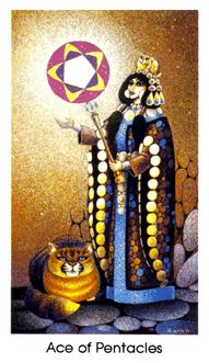 è - Cat People Tarot - ǮA - Ace Of Pentacles