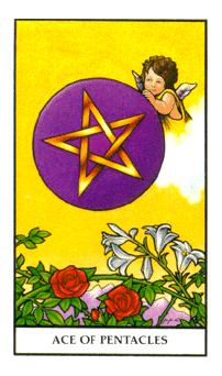 ŵ - Connolly Tarot - ǮA - Ace Of Pentacles