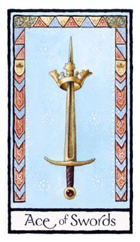 Ӣʼ - Old English Tarot - A - Ace Of Swords