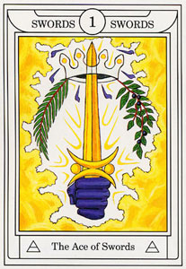 ƽ - Golden Dawn Magical Tarot - A - Ace Of Swords