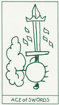  - Stick Figure Tarot - A - Ace Of Swords