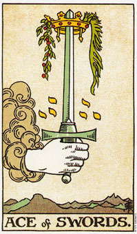 ԭʼΰ - Original Rider-Waite Tarot - A - Ace Of Swords