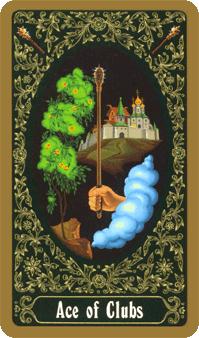  - Russian Tarot - ȨA - Ace Of Wands