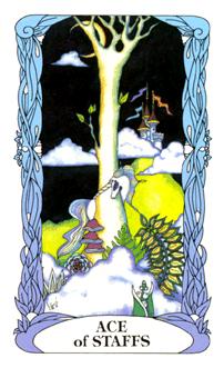 ¹⻨԰ - Moon Garden Tarot - ȨA - Ace Of Wands