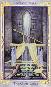 ɪ - Legend Arthurian Tarot - ȨA - Ace Of Wands