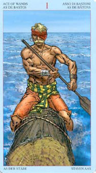  - Sea Rover Tarot - ȨA - Ace Of Wands