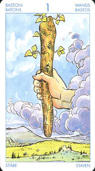 ʥ׳ΰ - Universal Waite Tarot - ȨA - Ace Of Wands