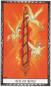  - Unicorn Tarot - ȨA - Ace Of Wands