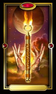 Ѥ - Gilded Tarot - ȨA - Ace Of Wands