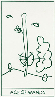  - Stick Figure Tarot - ȨA - Ace Of Wands