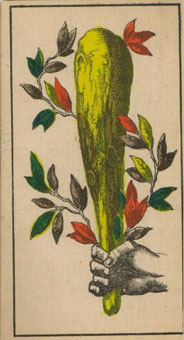 1JJʿ1870 - 1JJ Swiss Tarot 1870 - ȨA - Ace Of Wands