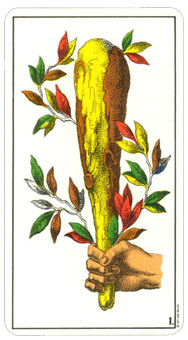 1JJʿ1974 - 1JJ Swiss Tarot 1974 - ȨA - Ace Of Wands