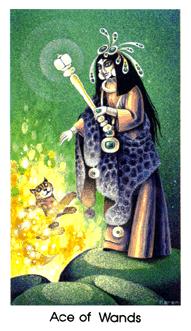 è - Cat People Tarot - ȨA - Ace Of Wands