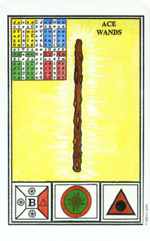 ħʽ - Tarot Of Ceremonial Magic - ȨA - Ace Of Wands