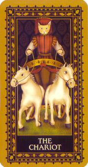 è - Medieval Cat Tarot - ս - The Chariot