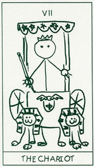  - Stick Figure Tarot - ս - The Chariot