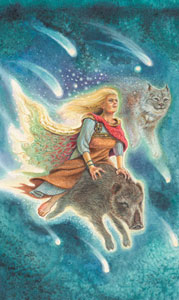 Ԥ - The Animals Divine Tarot - ս - The Chariot