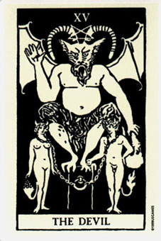 ҹ - Glow In The Dark Tarot - ħ - The Devil