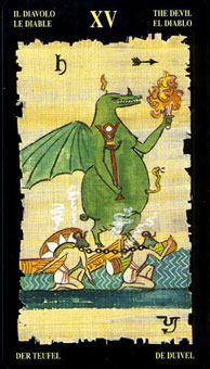  - Egyptian Tarot - ħ - The Devil