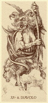 Ŷ - Durer Tarot - ħ - The Devil