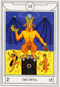 ƽ - Golden Dawn Magical Tarot - ħ - The Devil