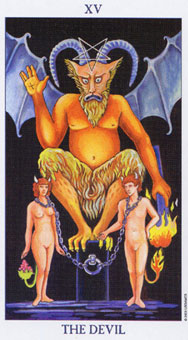 ΰ - Radiant Rider-Waite Tarot - ħ - The Devil