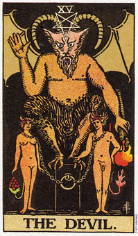 ԭʼΰ - Original Rider-Waite Tarot - ħ - The Devil