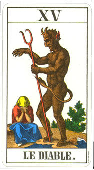 1JJʿ1974 - 1JJ Swiss Tarot 1974 - ħ - The Devil