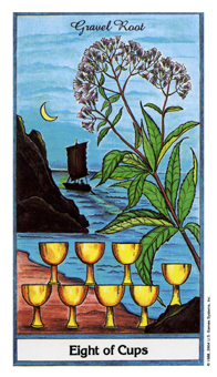 ҩ - Herbal Tarot - ʥ - Eight Of Cups