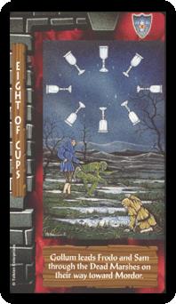 ֮ - Lord of the Rings Tarot - ʥ - Eight Of Cups