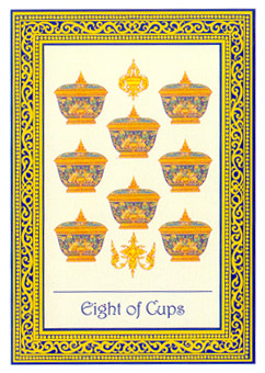 ̩ʼ - Royal Thai Tarot - ʥ - Eight Of Cups